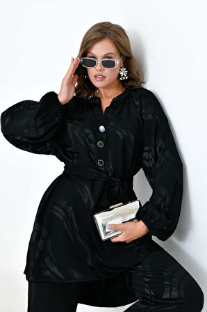 FTZ Women Kadın Jakar Takım  Siyah 30877