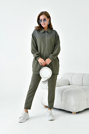 Ftz Kadın İki İp Taş Detya Takım Haki 30938