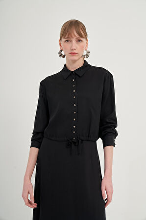 FTZ Women Kadın Etekli Tansel Takım  Siyah 31007