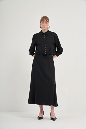 FTZ Women Kadın Etekli Tansel Takım  Siyah 31007