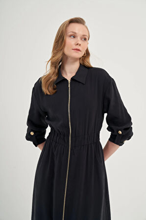 FTZ Women Kadın Modal Elbise  Siyah 31033