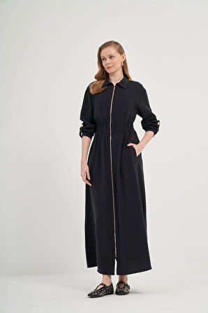 FTZ Women Kadın Modal Elbise  Siyah 31033