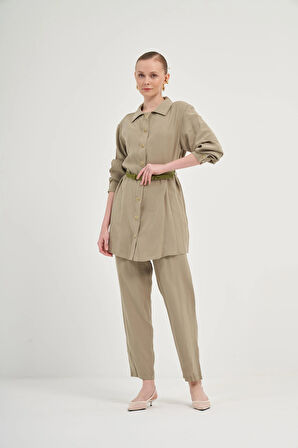 FTZ Women Kadın Pantolonlu Takım  Haki 31035