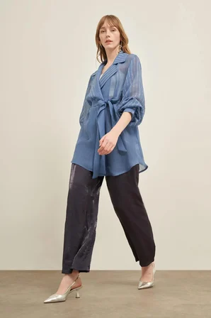 FTZ Women Kadın Organze Kap  İndigo 31027