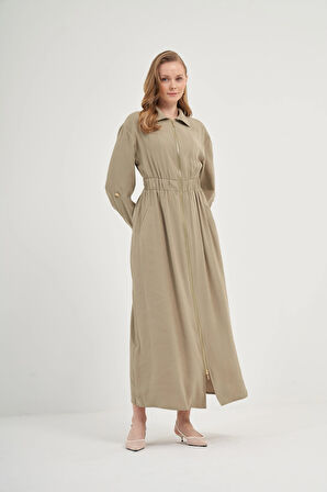 FTZ Women Kadın Modal Elbise  Haki 31033