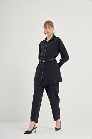 FTZ Women Kadın Pantolonlu Takım  Siyah 31035