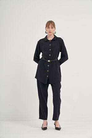 FTZ Women Kadın Pantolonlu Takım  Siyah 31035