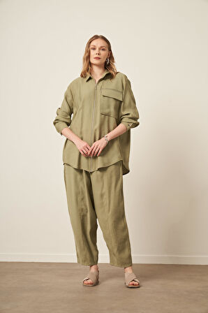 FTZ Women Kadın Modal Takım  Haki 31036