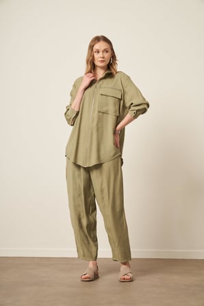 FTZ Women Kadın Modal Takım  Haki 31036