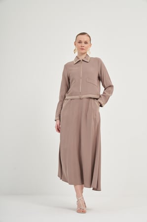 FTZ Women Kadın Etekli Takım  Vizon 31049