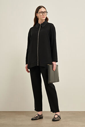 FTZ Women Kadın File Detay Takım  Siyah 31047