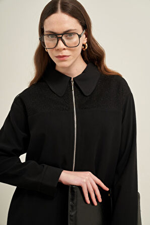 FTZ Women Kadın File Detay Takım  Siyah 31047