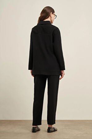 FTZ Women Kadın File Detay Takım  Siyah 31047