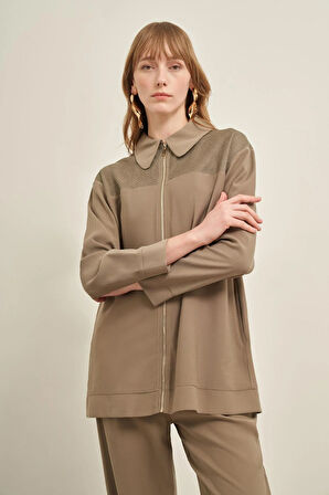 FTZ Women Kadın File Detay Takım  Haki 31047