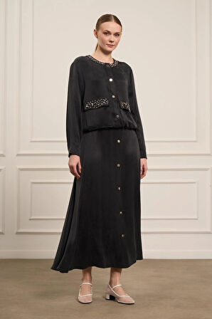 FTZ Women Kadın Cupra Etekli Takım  Siyah 31063