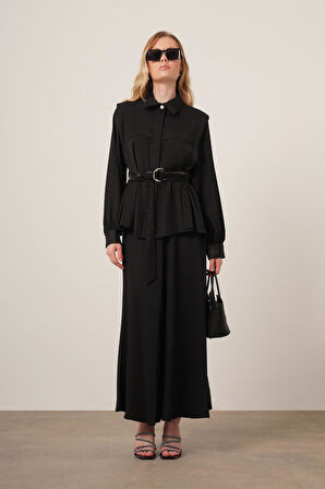 FTZ Women Kadın Piar Etekli Takım  Siyah 31148