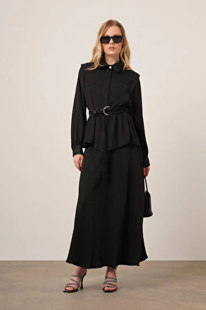 FTZ Women Kadın Piar Etekli Takım  Siyah 31148