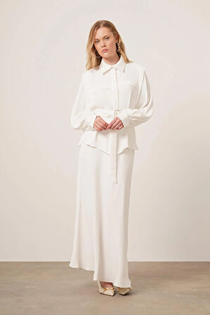 FTZ Women Kadın Piar Etekli Takım  Ekru 31148