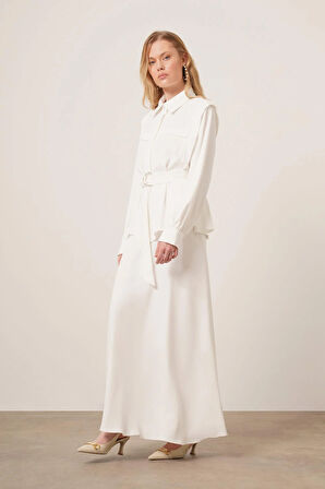 FTZ Women Kadın Piar Etekli Takım  Ekru 31148