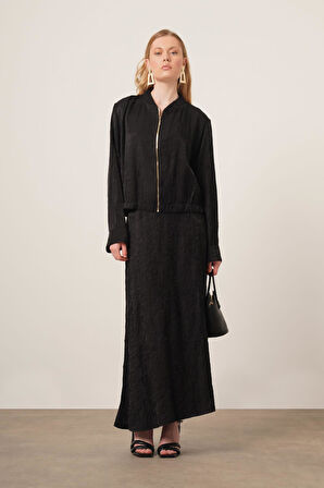 FTZ Women kadın Kraş Etekli Takım  Siyah 31171