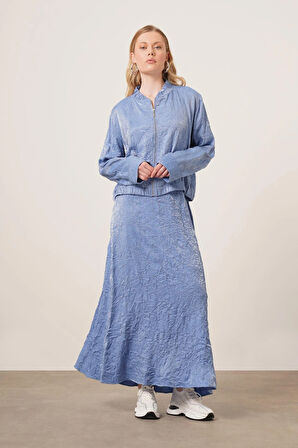 FTZ Women kadın Kraş Etekli Takım  Mavi 31171