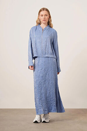 FTZ Women kadın Kraş Etekli Takım  Mavi 31171