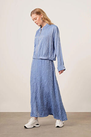 FTZ Women kadın Kraş Etekli Takım  Mavi 31171