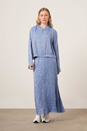 FTZ Women kadın Kraş Etekli Takım  Mavi 31171