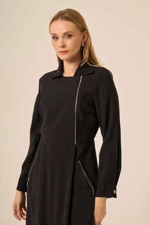 FTZ Women Kadın Canapos Elbise  Siyah 31183