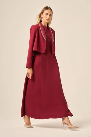 FTZ Women Kadın Ceket Elbise Takım  Bordo 31210