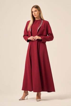 FTZ Women Kadın Ceket Elbise Takım  Bordo 31210