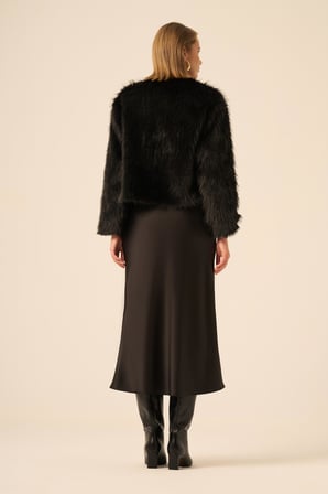 FTZ Women Kadın Peluş Mont  Siyah 31241