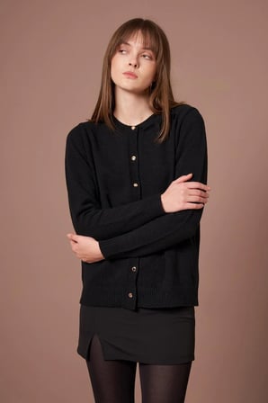 FTZ Women Kadın Şardon Hırka  Siyah 25288