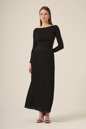 FTZ Women Kadın Pilise Etek  Siyah 31310