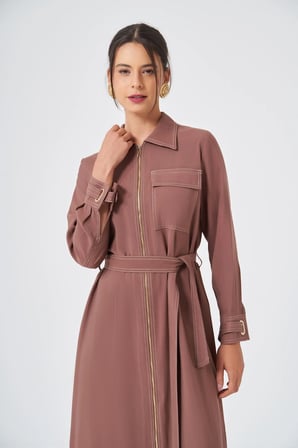 FTZ Women Kadın Erta Elbise  Kahve 31347
