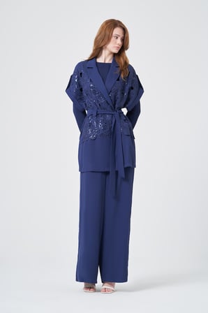 FTZ Women Kadın Dantel Takım  Lacivert 31349