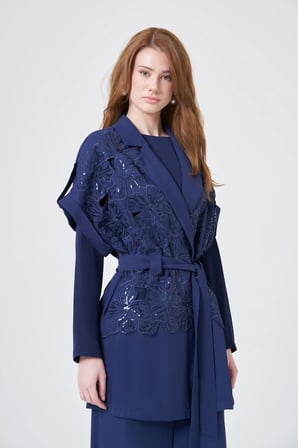FTZ Women Kadın Dantel Takım  Lacivert 31349