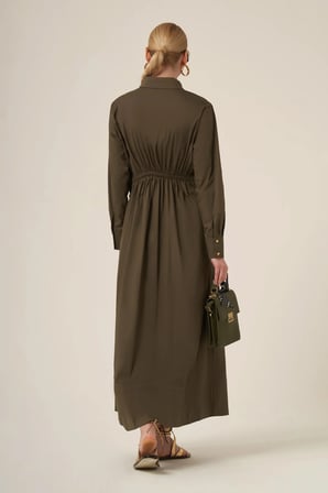 FTZ Women Kadın Cotton Elbise  Haki 31350