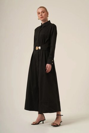 FTZ Women Kadın Cotton Elbise  Siyah 31350