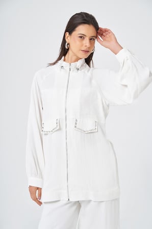 FTZ Women Kadın Felix Pantolonlu Takım  Ekru 31369