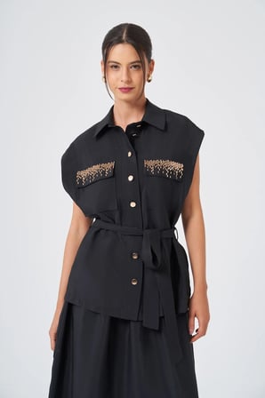 FTZ Women Kadın Yelekli Odesa Takım  Siyah 31394