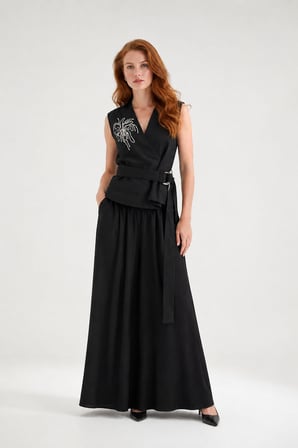 FTZ Women Kadın Begonya Yelekli Takım  Siyah 31391