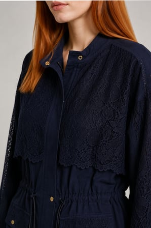 FTZ Women Kadın Dantel Detay Takım  Lacivert 31384