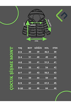 Kız Çocuk Polarlı Kapüşonlu Gezegen Yıldız Desenli Kışlık Şişme Mont & Kaban & Parka