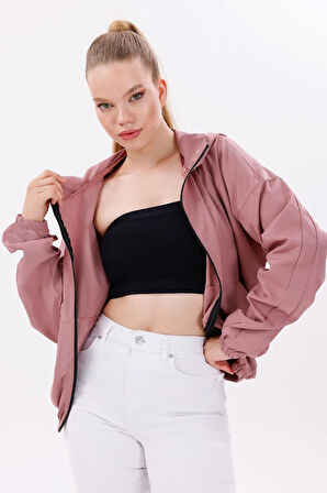 Kadın Kapüşonlu Su Ve Rüzgar Geçirmez Oversize Yağmurluk - Rüzgarlık