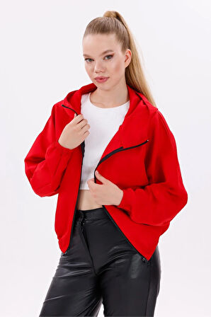 Kadın Kapüşonlu Su Ve Rüzgar Geçirmez Oversize Yağmurluk - Rüzgarlık