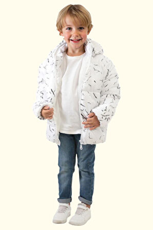 Erkek Çocuk Çıkabilir Kapüşonlu Su Ve Rüzgar Geçirmez Kışlık Şişme Mont & Kaban & Parka