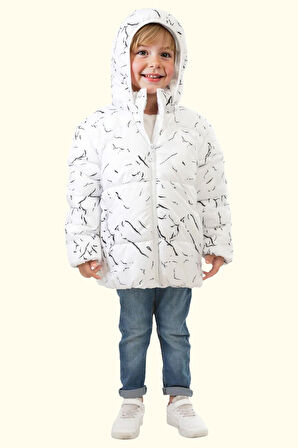 Erkek Çocuk Çıkabilir Kapüşonlu Su Ve Rüzgar Geçirmez Kışlık Şişme Mont & Kaban & Parka