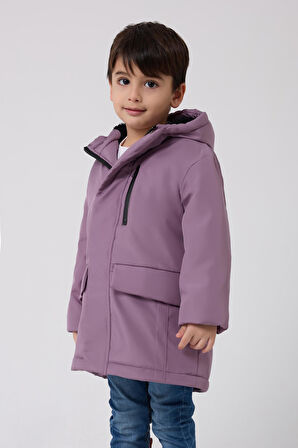 Erkek Çocuk Kürklü Su Ve Rüzgar Geçirmez Kapüşonlu 3 Kışlık Mont & Kaban & Parka