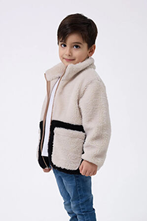 Erkek Çocuk Peluş Fermuarlı Welsoft Kışlık Mont